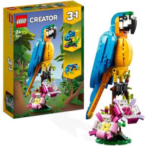 LEGO Creator 3in1 Exotische Papegaai - Kikker - Vis Dieren Speelgoed Set voor Kinderen - 31136