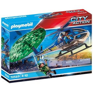 PLAYMOBIL City Action Politiehelikopter: parachute-achtervolging - 70569