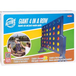 Tactic Giga 4 op een rij houten spel XL - Geschikt voor 4 jaar en ouder - Speelduur 15 minuten