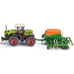 Siku Claas tractor met Cayena zaaimachine 1:87