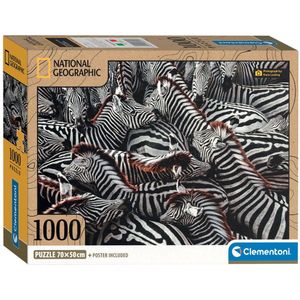 Clementoni Legpuzzel National Geographics - Zebra, 1000st.