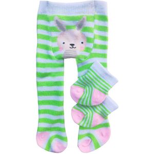 Poppen Panty en sokken Groen, 28-35 cm