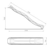 Swingking Aanbouw Glijbaan 3 Meter Antraciet