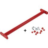 Duikelstang 125 Cm + Bevestiging Set - Rood