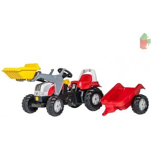 Rolly Toys Rollykid Steyr - Traptractor Met Frontlader En Aanhanger