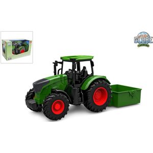 Kids Globe tractor freewheel met kiepbak 27,5cm groen