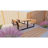 Houten Picknicktafel  Model F 160 tot 250 cm