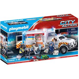 Playmobil Action Heroes Reddingsvoertuig: Us Ambulance - 70936