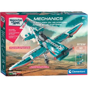 Clementoni Wetenschap & Spel Mechanica - Vliegtuigen en Helikopters - Constructie Speelgoed - Vanaf 8 jaar