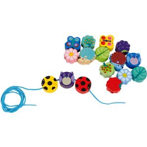 Toys Amsterdam Kralenketting Natuur Hout 17-delig