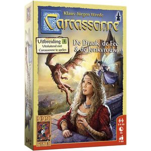 999 Games Carcassonne - De Draak, de Fee en de Jonkvrouw | 2-5 spelers | Leeftijd 7+ | 45 minuten speelplezier