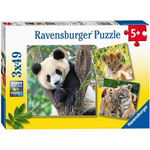 Puzzel met 3x49 Stukjes - Dieren Thema