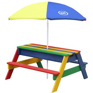 AXI Nick Zand & Water Picknicktafel Regenboog - Parasol Regenboog