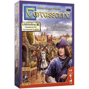 Carcassonne - Graaf, Koning en Consorten Bordspel: Uitbreiding met 4 mini-uitbreidingen voor 2-6 spelers vanaf 7 jaar
