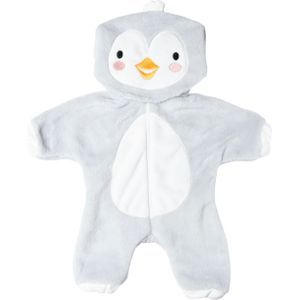 Heless Poppenonesie Baby Pinguïn 28-35 Cm Pluche Wit/Grijs