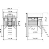 Houten speelhuis Tom met zandbak Prestige Garden