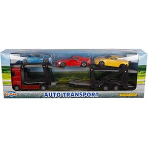 2-Play Die-cast Vrachtwagen Transporter met Auto's, 26cm