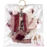 Llorens kleding set Lucia bordeaux voor poppen van 40 cm