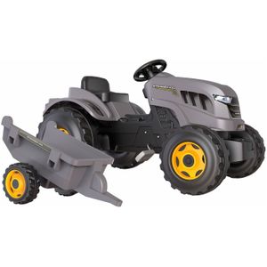 Smoby Stronger XXL Traptractor met Trailer Grijs