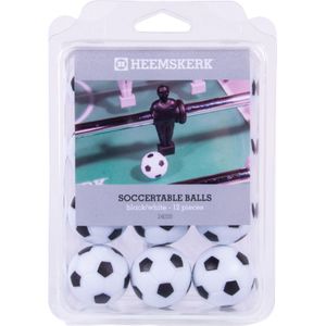 Heemskerk Profiel Tafelvoetbalballen met Voetbal Design - Zwart/Wit - Per 12 Stuks