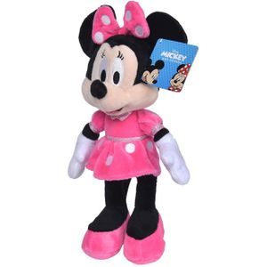 Disney - Minnie Mouse - Hot Pink Dress  - 25 cm - Pluche - Roze - Alle leeftijden - Knuffel