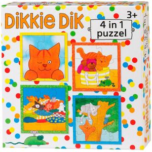 4 in 1 Puzzel Dikkie Dik (4-16 Stukjes)