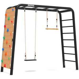 Berg Playbase 3-In-1 Medium Met Rekstok En Ladder (Inclusief Rubberen Schommel, Trapeze En Klimmuur)