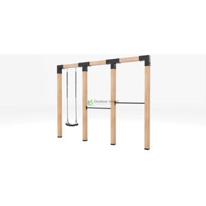 Outdoor Island - picknicktafel 200 cm- ijzer frame gepoedercoat - douglas hout - model X