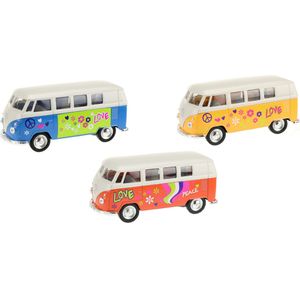 Welly Volkswagen 1962 Bus met Print Modelauto