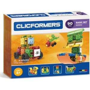 Clicformers bouwblokken - Basis 90 onderdelen - Bouwset