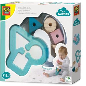 Ses Tiny Talents Sensory Shape Sorter (met vormenkralen aan een koord) - 1 jaar+