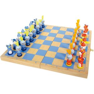 Small foot Houten schaakspel voor onderweg