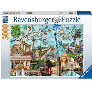 Big City Collage Puzzel (5000 stukjes, Stad, 14 jaar)