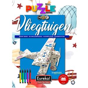 Eureka 3D Puzzle Books Kleur- en Puzzelboek - Vliegtuigen