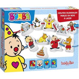 Bumba Houten Speelgoed Rijgkralen - Leer Rijgen met Bumba de Clown Studio 100 - Bambolino Toys