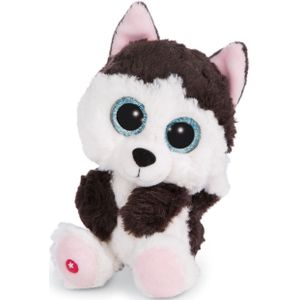 Nici Knuffelhond Glubschis Husky Junior 15 Cm Pluche Bruin/wit