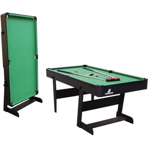 Cougar Hustle L Pooltafel 5ft Inklapbaar Zwart / Groen Inklapbare Biljarttafel Incl. Accessoires