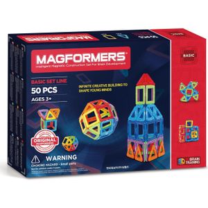 Magformers Basic Set- bouwset 50 stuks- magnetisch speelgoed