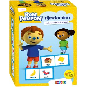 Zwijsen Rompompom Rijmdomino 4+ - Leerzaam en Kleurrijk Spel voor Kinderen vanaf 4 Jaar