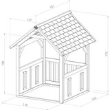 (Niet beschikbaar) AXI Jane Speelhuis Bruin/wit
