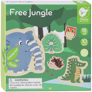 Classic World Rijgpuzzel Jungle, 10dlg.