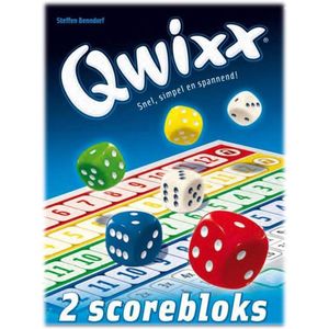 White Goblin Games Qwixx Scorebloks - 2 Stuks: Speel extra veel spelletjes Qwixx met deze scoreblokken voor 2-5 spelers vanaf 8 jaar!
