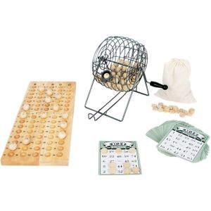 Small Foot - Houten Bingospel | Luxe bingo spel met molen en bingokaarten | Geschikt voor kinderen en volwassenen | Leeftijd: vanaf 5 jaar
