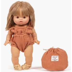 Minikane Lou romper cognac voor Gordi poppen van 34 cm