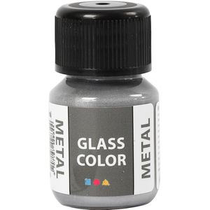 Glass Color Metal Verf - Zilver, 30ml