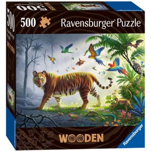 Tijger in de Jungle Houten Puzzel (500 Stukjes)
