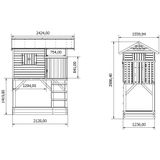 Houten speelhuis Treehut met zandbak - Prestige Garden