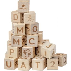 Micki Premium houten blokken alfabet (36 st)
