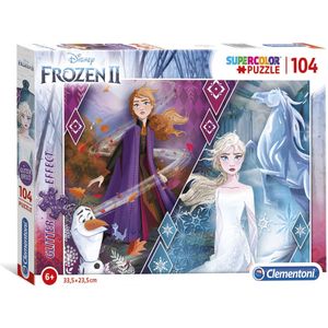 Clementoni Glitter Puzzel Disney Frozen 2, 104st.