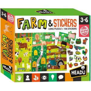 Boerderijpuzzel (45 stukjes) met herbruikbare stickers